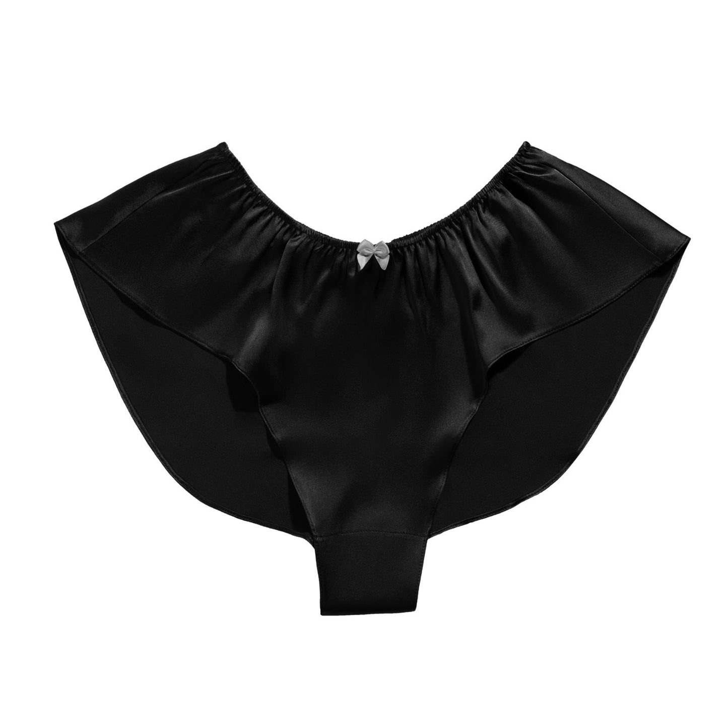 Silk French Knickers Shorts in Black