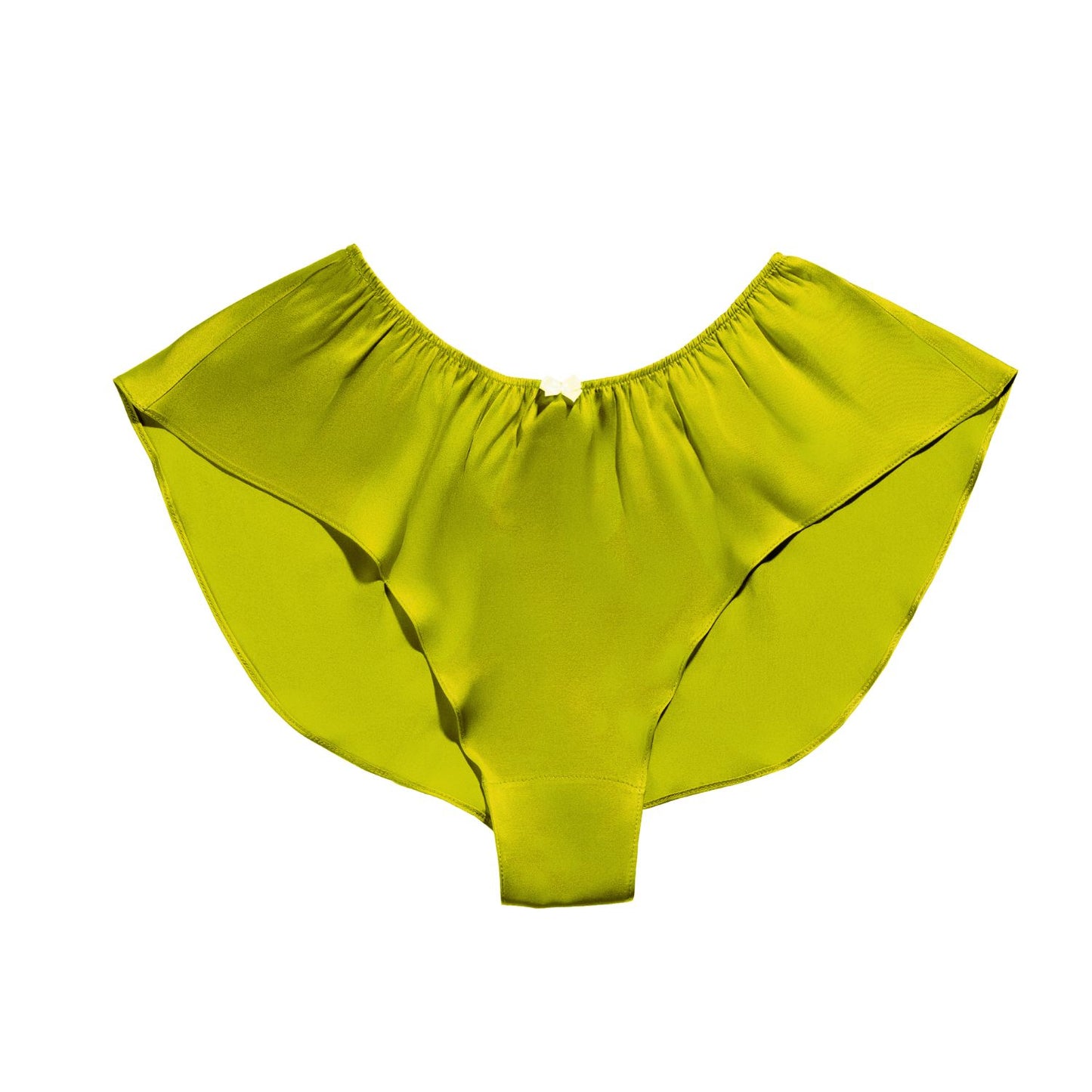 Silk French Knickers Shorts in Green