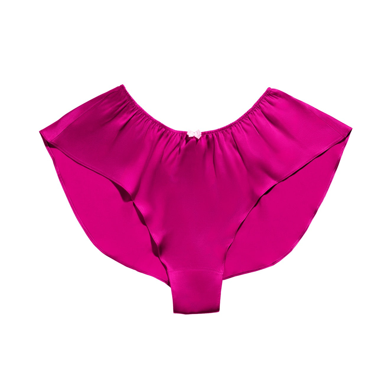 Silk French Knickers Shorts in Hot Pink
