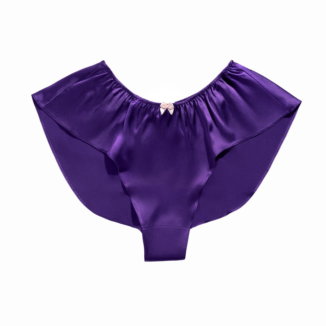 Silk French Knickers Shorts in Royal Purple