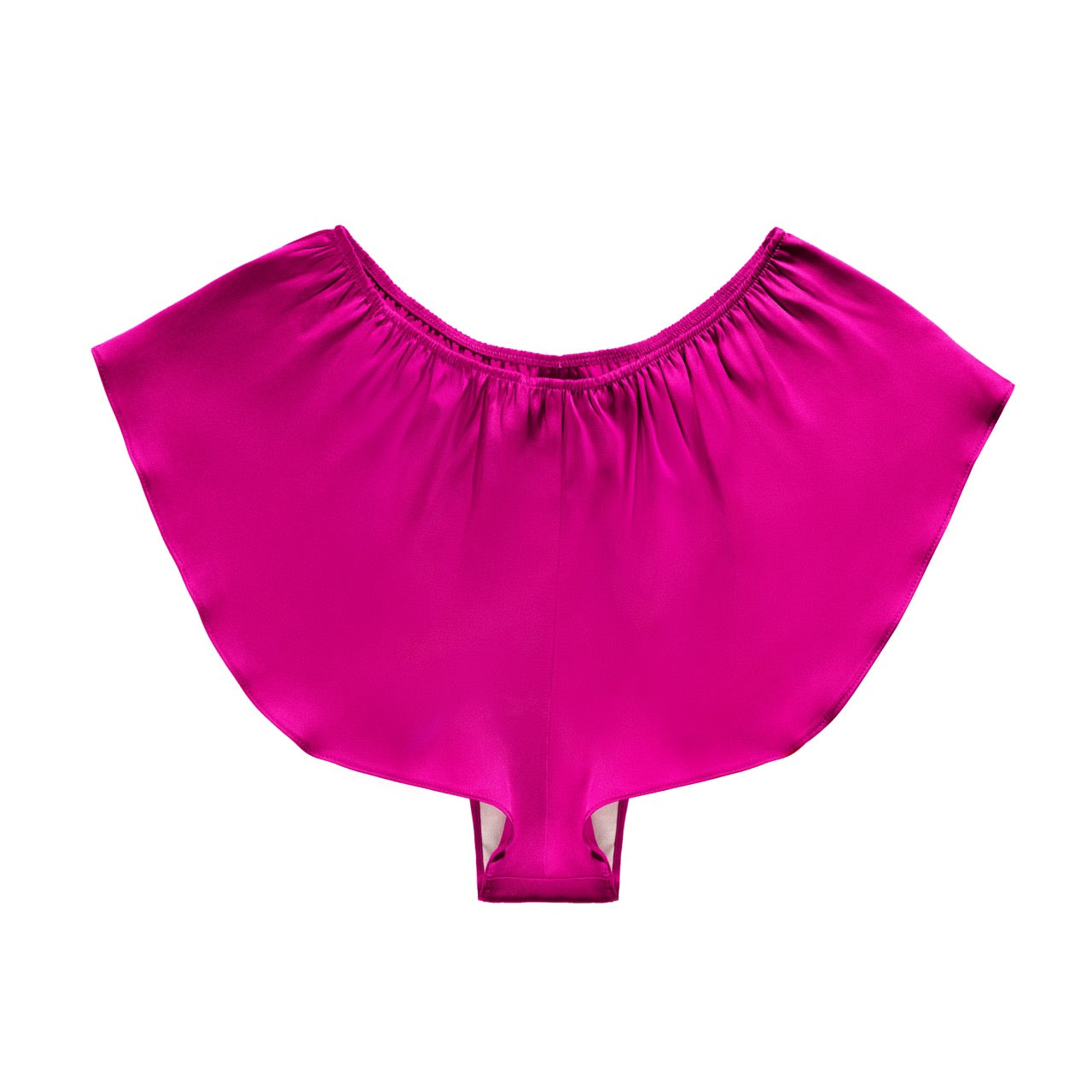 Silk French Knickers Shorts in Hot Pink