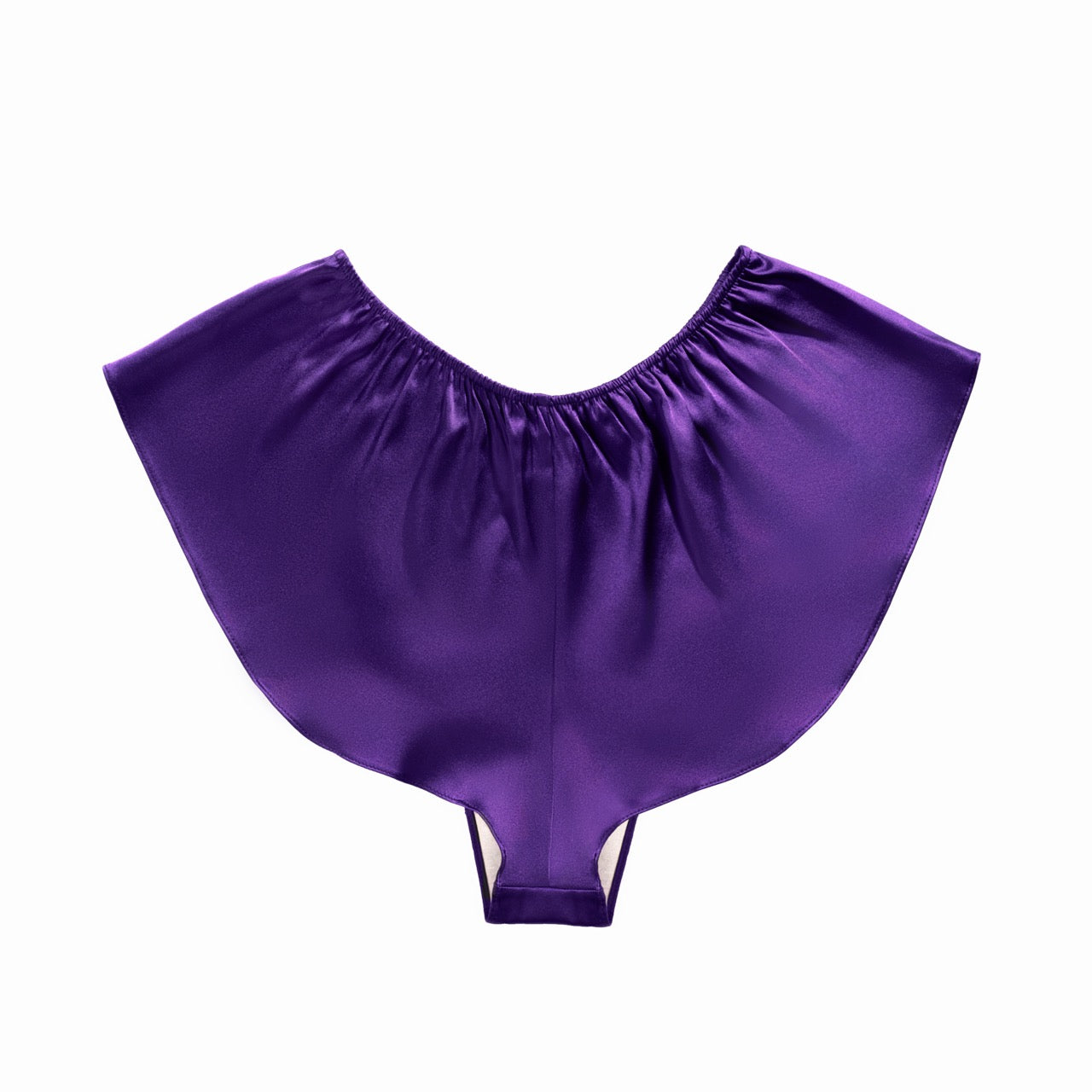 Silk French Knickers Shorts in Royal Purple