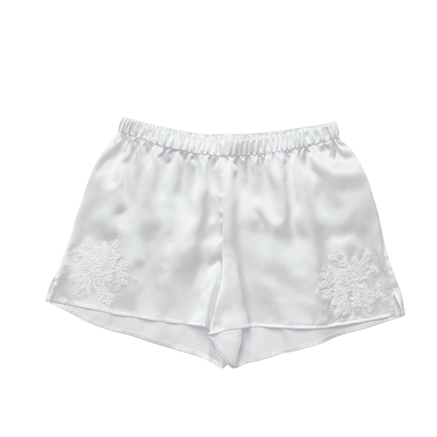 Silk Sleep Shorts in Ivory