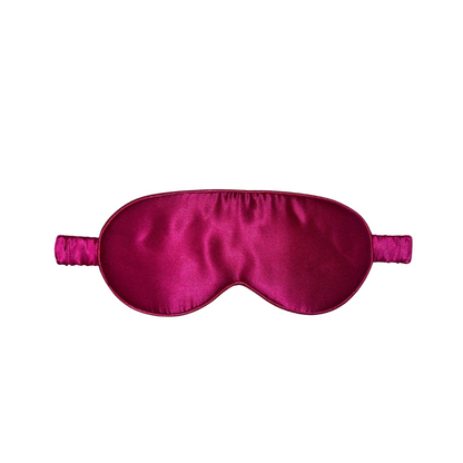 Ensemble culotte en soie et masque de sommeil rose vif