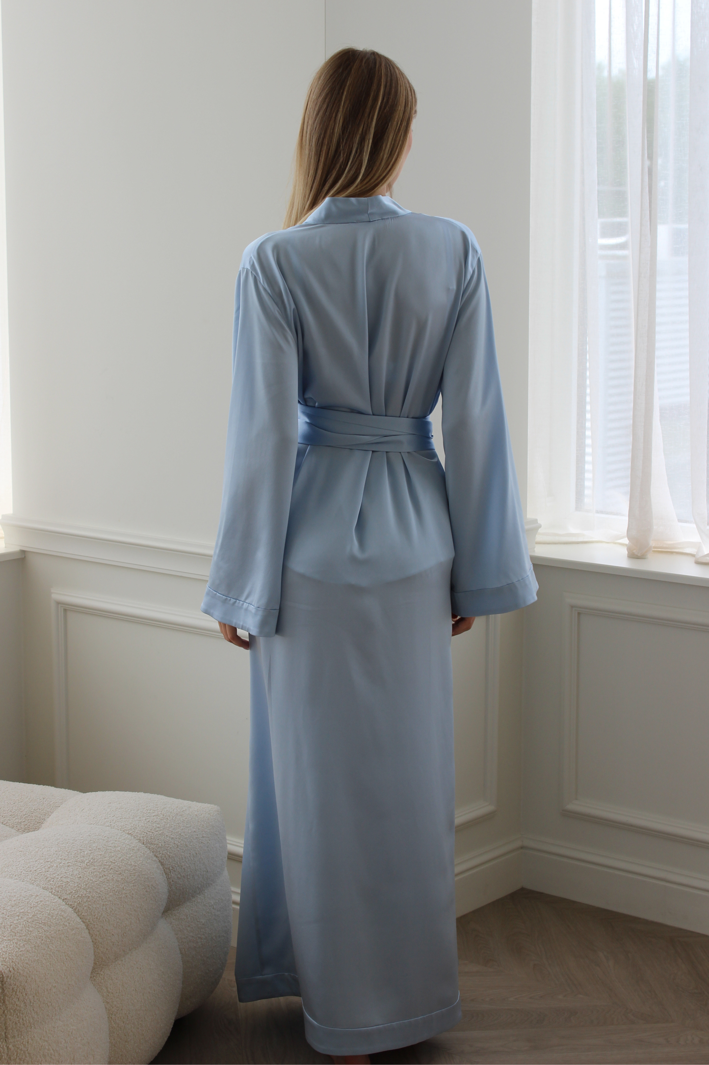 Long Silk Kimono Robe